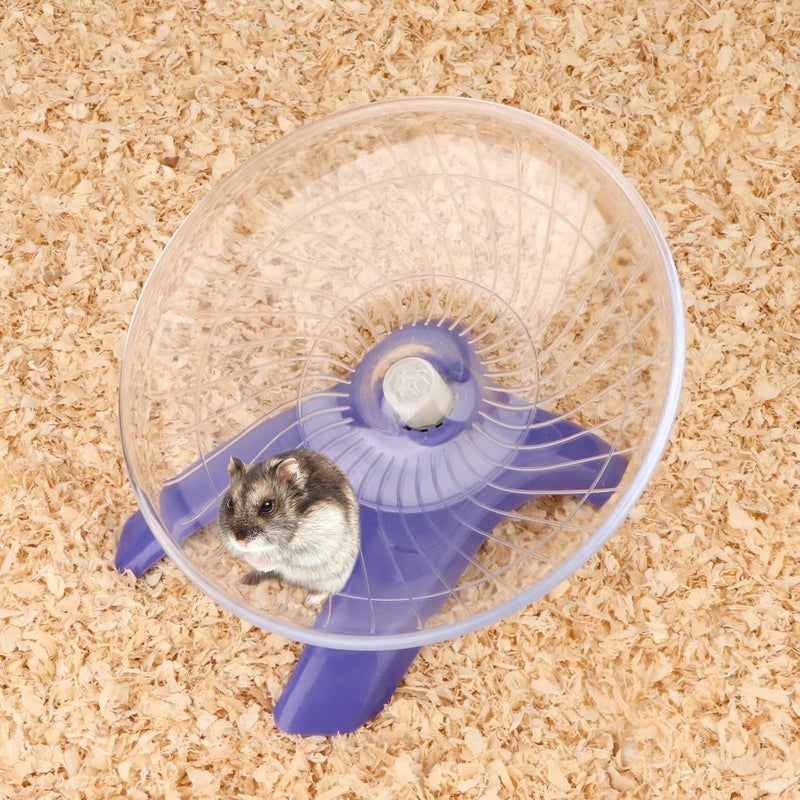 Reshiho Hamster Wheel Silent Hamster Exercise Wheel Running Spinner Hamster Flying Saucer for Hamsters Gerbils Mice and Other Small Pets (Purple) - Image 4